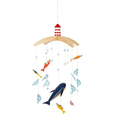 Image of small foot Big Ocean Made of Wood, 3D Mobile in Maritime Look, Ideal for Toddlers and Babies, 12290 Toys, Multicolor