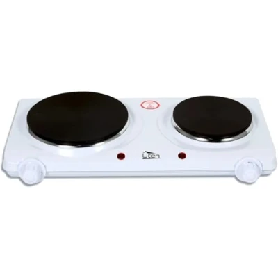 Image of Hot Plates, Uten Double Hotplate, Stainless Steel Premium 5 Levels Separate Thermostat Control, Control Lights, High Stability, 1900 2250W Hotplates, White