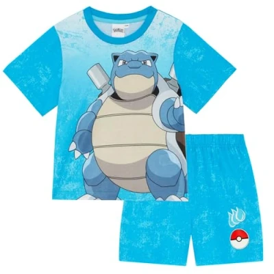 Image of Blastoise Originals Retro Short Pyjamas (UK, Age, 6 Years, 7 Regular, Blastoise)
