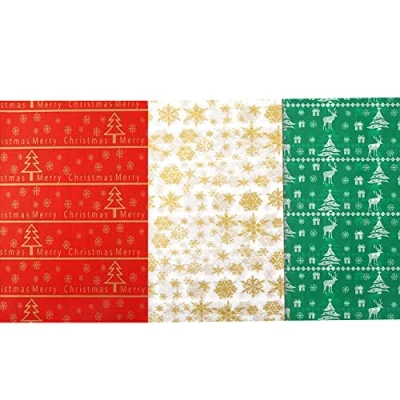Image of Jwssor Christmas Tissue Paper,60 Sheets Snow Tree Paper,50x35 cm Gift Wrapping Paper for Party Decoration