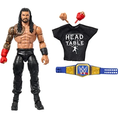Image of Mattel WWE Roman Reigns Top Picks Elite Collection Action Figure, Articulation &amp; Life Like Detail, Interchangeable Accessories, 6 Inch (HKN55)