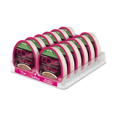 Image of Wellness CORE Small Breed Savoury Medleys, Dog Food Wet for Smaller Breed, Grain Free, High Meat Content, Lamb and Venison, 85 g (Pack of 12)