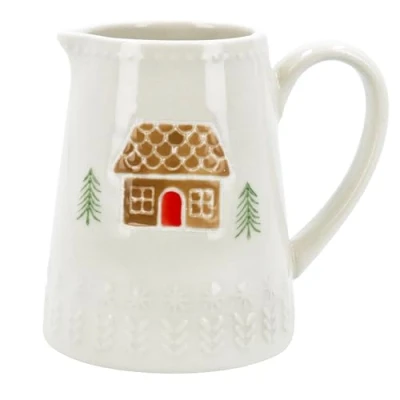 Image of Gisela Graham Gingerbread House Design Stoneware Christmas Jug