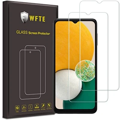 Image of WFTE [2 Pack Screen Protector for Samsung Galaxy A13 4G/5G,Bubble Free,Dust Free Premium Tempered Glass Protector…