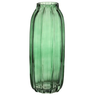 Image of JAKY Global Large Green Glass Flower Vase H 32cm Tall Vases for Flowers Elegant Home Living Room Decor,Table Centerpiece Farmhouse and Office(Green 32cm)
