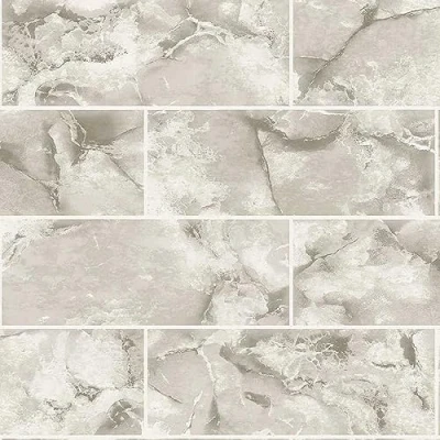 Image of Holden Decor Tiling on a Roll Odeon Marble Tile Natural Wallpaper 89392
