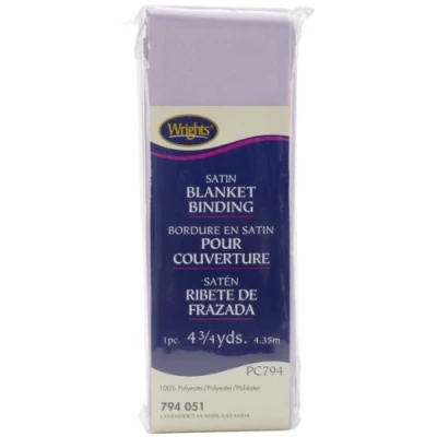 Image of Wrights 2 inch 4 3/4 yd Single Fold Satin Blanket Binding, Lavender