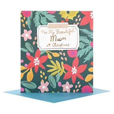 Image of Hallmark 25496298 Beautiful Mum Medium Christmas Card &quot;Love You&quot;