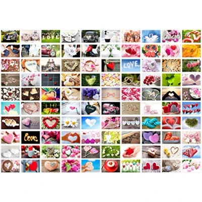 Image of Edition Seidel 100 Premium Wedding Postcards Set Game: One Postcard of Every Week Gift Love + Heart Decoration Idea Valentine&#039;s Day