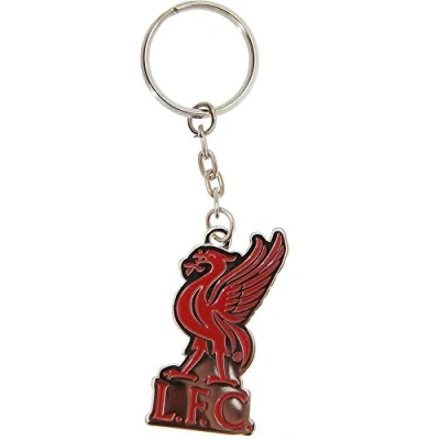 Image of Liverpool FC Official Football Crest Keyring (One Size) (Silver/Red)