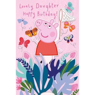 Image of Daughter Birthday Card, Peppa Pig Card Pig, Happy