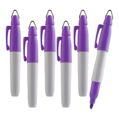 Image of TH Golf Mini Permanent Markers Assorted Colours Fine Point 6 Count (Purple)