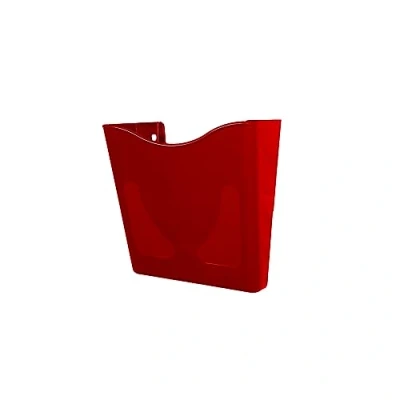 Image of Deflecto Red Portrait A4 Wall Mounted Document Holder with Antimicrobial Sign Leaflet Letter Rack Display Stands Poster Brochure