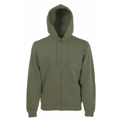 Image of Fruit of the Loom Men&#039;s Pull over Classic Hooded Sweat, Olive, Medium C