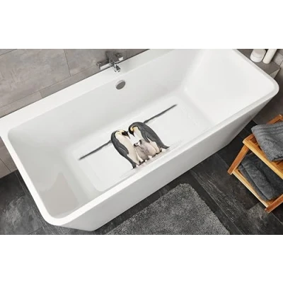 Image of Kleine Wolke Bath Mat PVC White/Black 36 x 92 cm