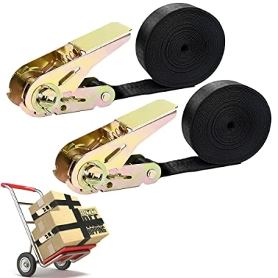 Image of 2Pcs Ratchet Strips, 2 x 4M 800G Heavy Duty Tie Down Tensioning Adjustable Lashing Strap for Truck Baggage Check in Car Bike Wheel Lock Transporter