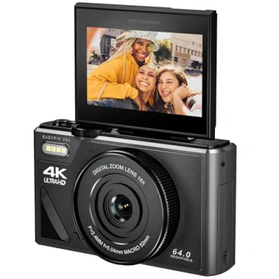Image of EASYPIX V64 Flip Digital Camera Black, Black
