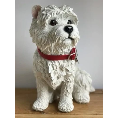 Image of Large 24cm realistic West Highland Terrier ornament by Leonardo, quality figurine, great Westie lover gift, boxed