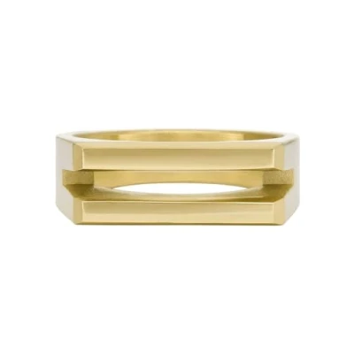 Image of Fossil 32025871 Men&#039;s Ring Stainless Steel, 64, No Gemstone