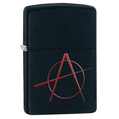 Image of Zippo Anarchy Lighter Black Matte