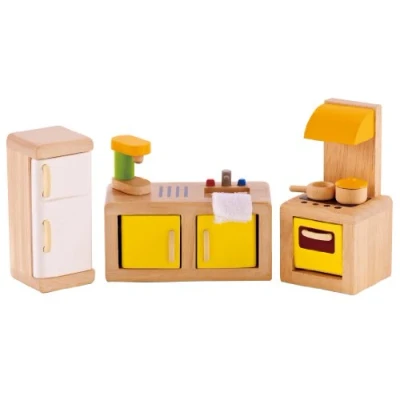 Image of Hape E3453 Kitchen Wooden Dolls House Accessories, Multicolor, 19.8 x 9.9 25.8 centimetres