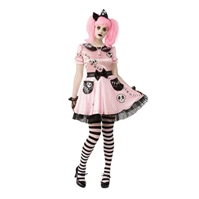 Image of Official Forum 701082L000 Large Adult Ladies Pink Skelly Costume