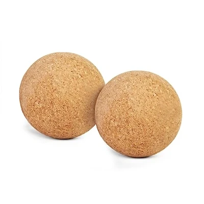 Image of Yoga Studio Unbranded Cork Massage Balls Twin Pack, Trigger Point Therapy Ball, Ball Roller for Muscle Tension, Deep Tissue Relief (4cm)