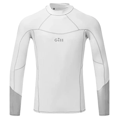 Image of Gill Mens Long Sleeve Pro Rash Guard Shirt Vest with 50+ UV Sun Protection Ideal for All Water sports, Surfing, Paddle Board, Kayaking