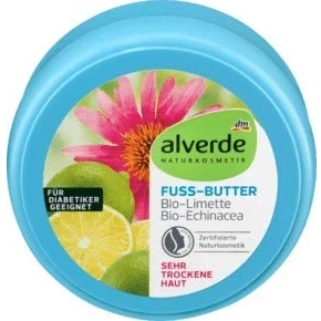 Image of alverde Natural Cosmetics Foot Butter Lime Echinacea 200 ml