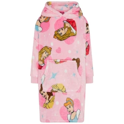 Image of Disney Princess Oversized Wearable Blanket Hoodie 2 3 Years 98cm Pink