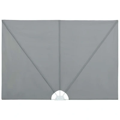 Image of vidaXL Collapsible Terrace Side Awning Grey 400x200 cm