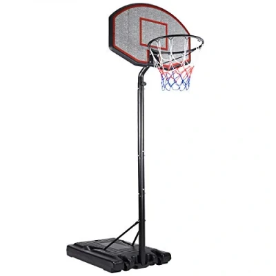 Image of Deuba® Basketball Hoop and Stand Backboard &amp; Net 2 Wheels Height Adjustable from 205cm to Max. 310cm Fill with Sand or Water for Stable Standing Portable Gym Equipment