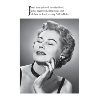 Image of On the Ceiling, Funny Birthday Card, How she Loved Pressing Add to Basket!Happy Card for Her, Basket!, Generic