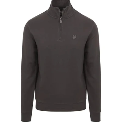 Image of Lyle &amp; Scott Half Zip Pullover Tonal Anthracite Dark Grey size L