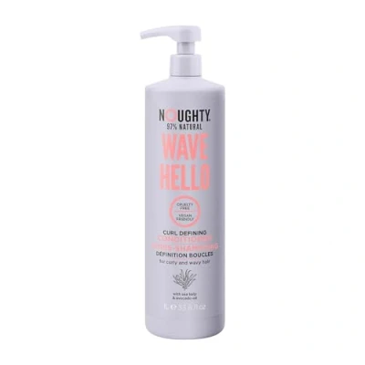 Image of Noughty 97% Natural Wave Hello Curl Defining Conditioner, to Condition, Soften and Define Curls with Sea Kelp Extract Avocado Oil, Sulphate Free Vegan Haircare 1L