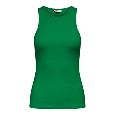 Image of ONLY Women&#039;s Onlkenya Rib Tank Top JRS Noos, Jolly Green, S