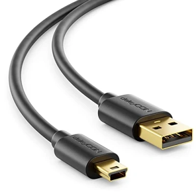 Image of USB 2.0 cable A / mini B black 0.5m