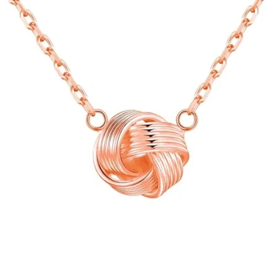 Image of Philip Jones Rose Gold Plated Love Knot Necklace