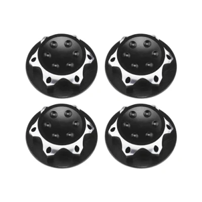 Image of VGOL 4Pcs RC Car 17mm Hex Wheel Nut Anti Dust Cover Replacement Fit for 1/8 Model Off Road Truck Compatible With Redcat E Revo, Black