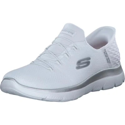 Image of Skechers Womens Slip Ins: Summits Diamond Dream Trainers White/Silver 3 (36)