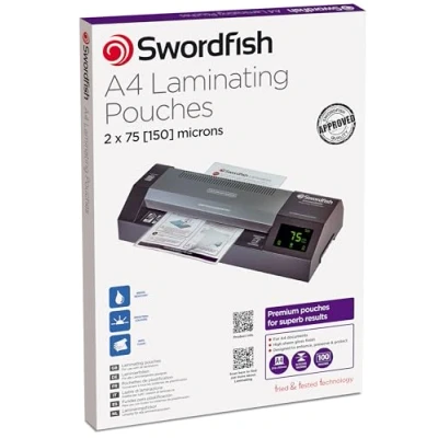 Image of Swordfish 48017 A4 2x75 Micron Pouch 100pk