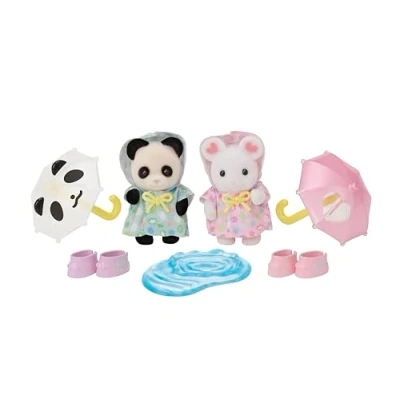 Image of Sylvanian Families 5748 Nursery Friends Rainy Day Duo Dollhouse Playsets