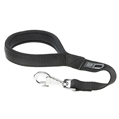Image of Ferplast DAYTONA GM Extra Resistant Dog Lead Soft Padded Handle Practical Hygienic Bag Holder Anti Abrasion Italian Design 45 x 2.5 cm, Black