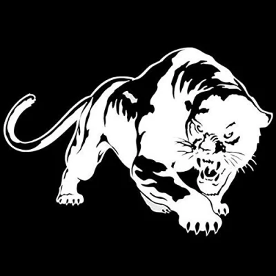 Image of Car Sticker, Panther Hunting Vehicle Body Window Reflective Decals Sticker Decoration White