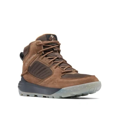 Image of Columbia Portlander Hiking shoes, Men&#039;s, Size: 9.5, Bark/desert sun Leather and textile