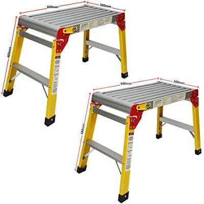 Image of Excel Fibreglass Folding Hop Up Platform Work Bench 600mm x 300MM Pack of 2