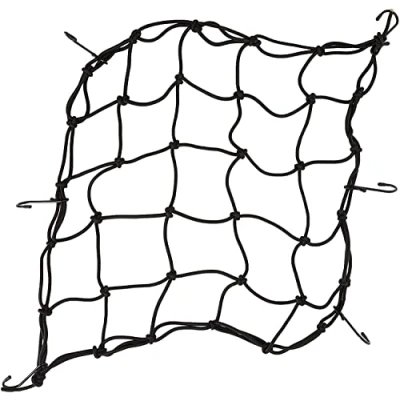 Image of Oxford Cargo Net Strong Elasticated Webbing with Nylon Coated Steel Hooks Black