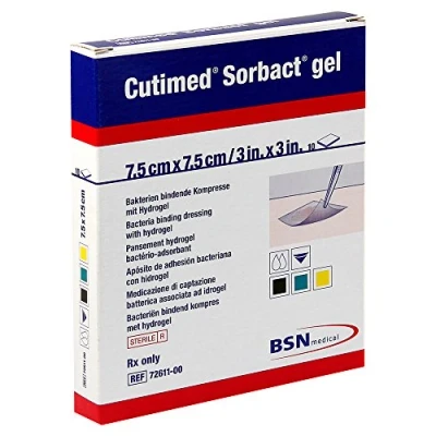 Image of Cutimed Sorbact Gel Dressing 7.5x7.5 cm Pack of 10