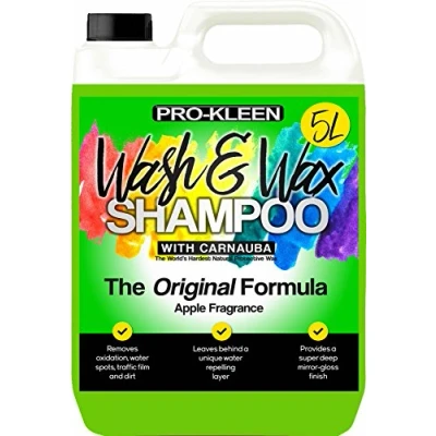 Image of 5 Litres Pro Kleen Carnauba Wash and Wax Shampoo (Green Apple Fragrance)