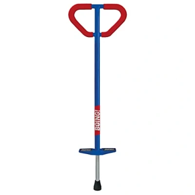 Image of GeoSpace Medium Jumparoo Boing! I Pogo Stick By Air Kicks For Kids 60 to 100 Lbs (27 46 Kg), Blue